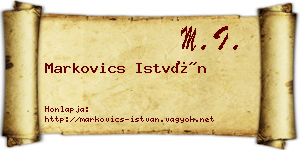Markovics István névjegykártya